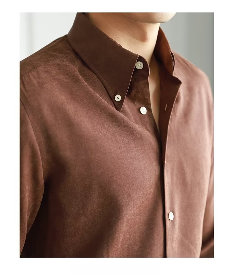 Men's Artistic Button-Up Shirt Men