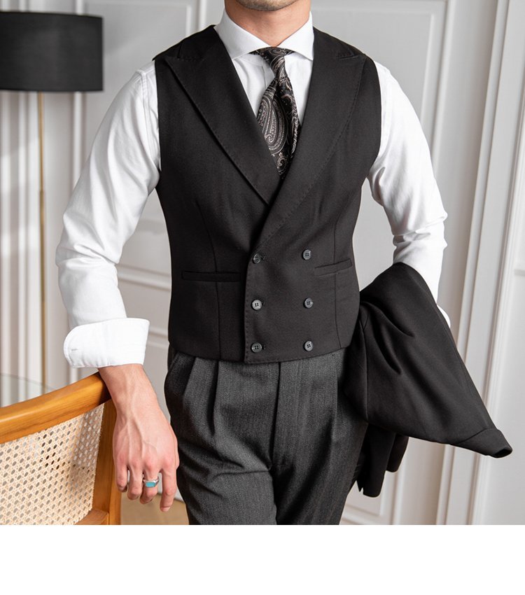Men's Double Breasted Slim Fit Vest