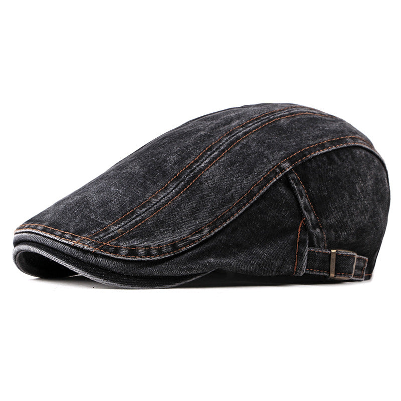 Men's Washed Denim Beret