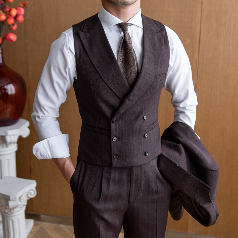 Men's Banquet Style Double Breasted Suit Vest