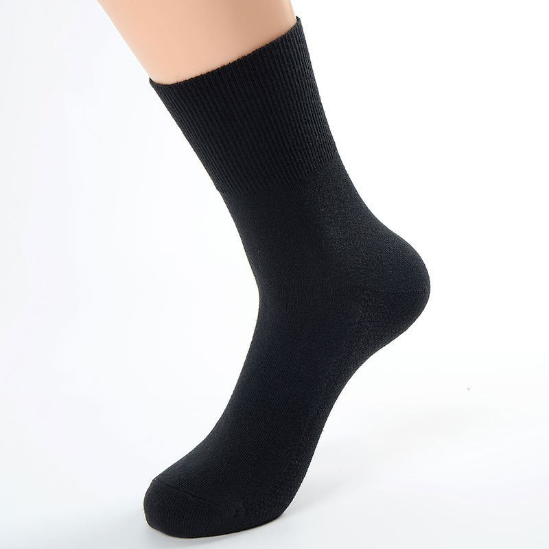 Men's Solid Color Cotton Socks