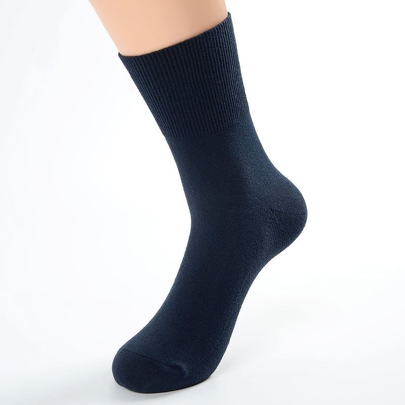 Men's Solid Color Cotton Socks