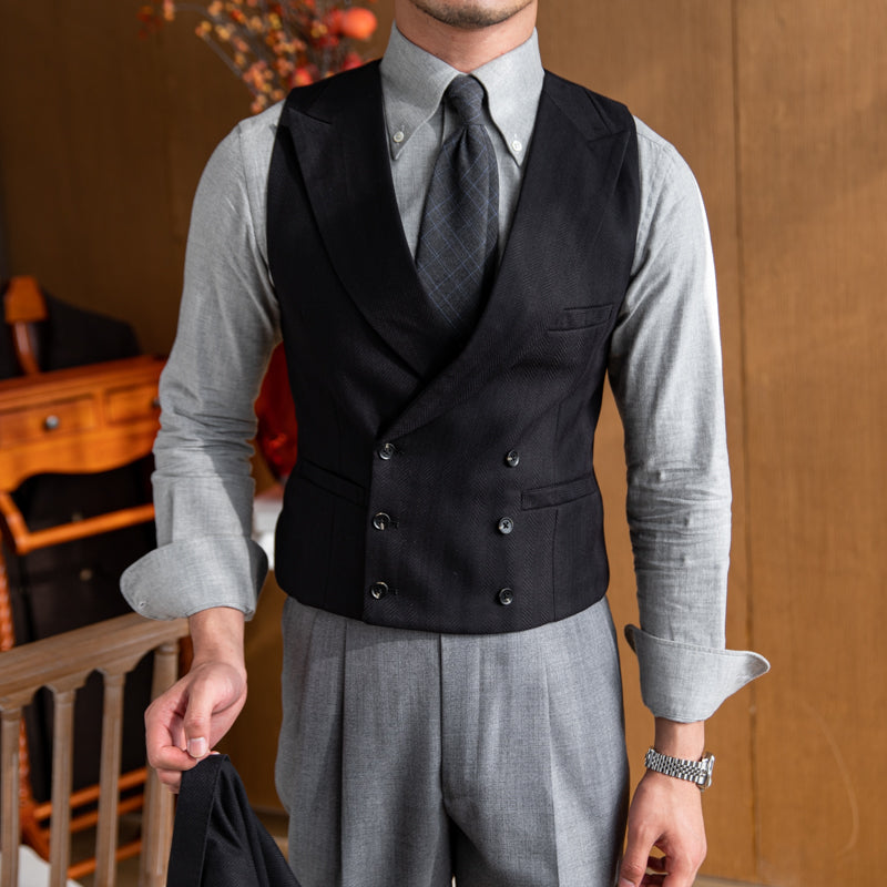 Men's Banquet Style Double Breasted Suit Vest