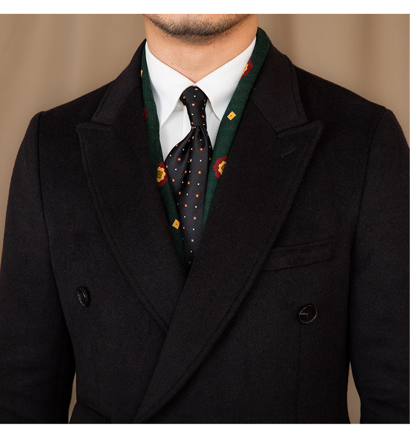 Men's Wool Double Breasted Trenchcoat