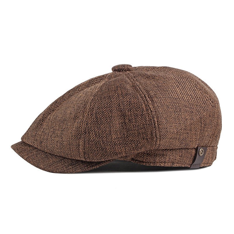 Men's Breathable Linen Golf Cap