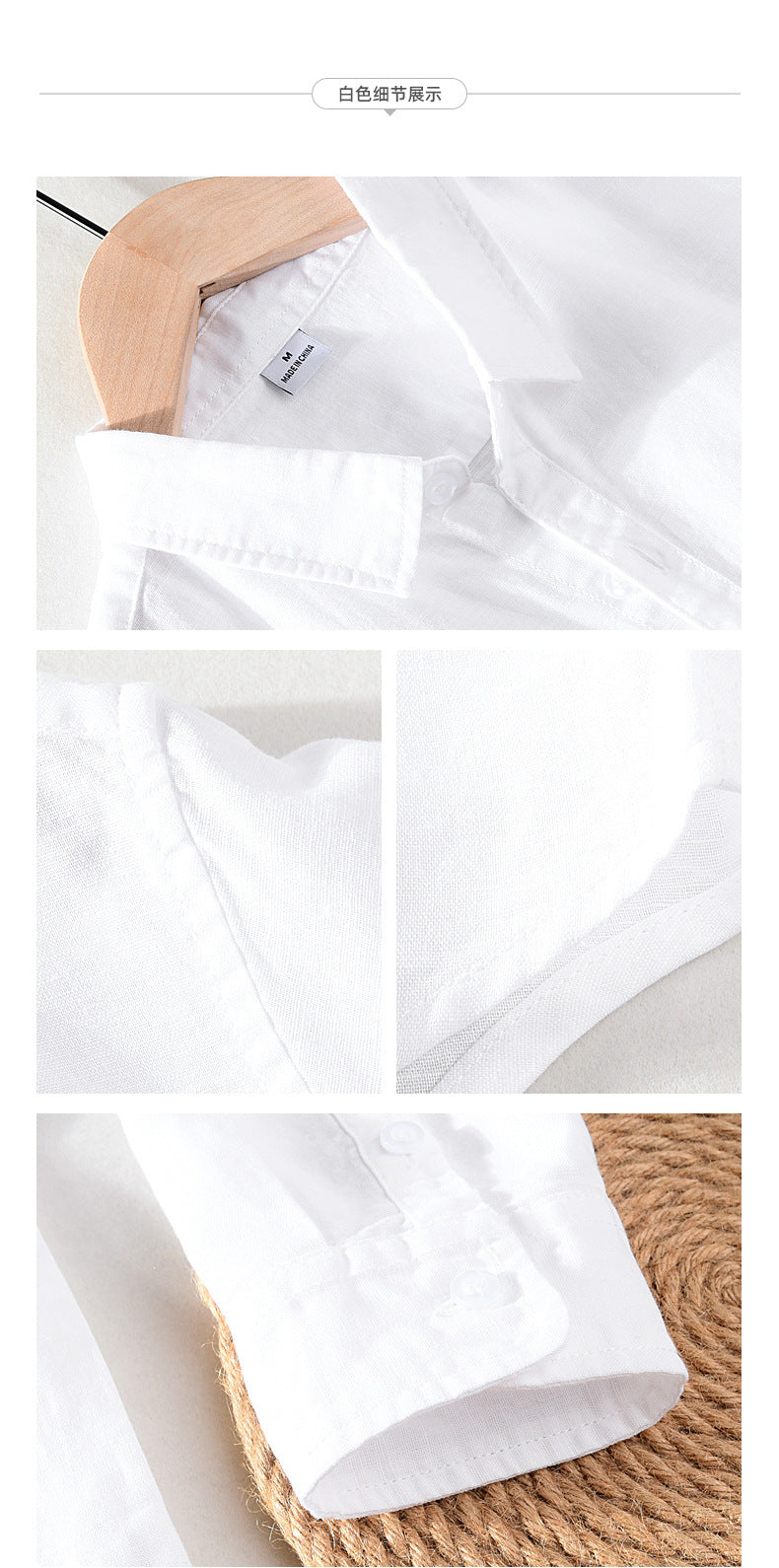 Men's Linen Button-Up Shirt