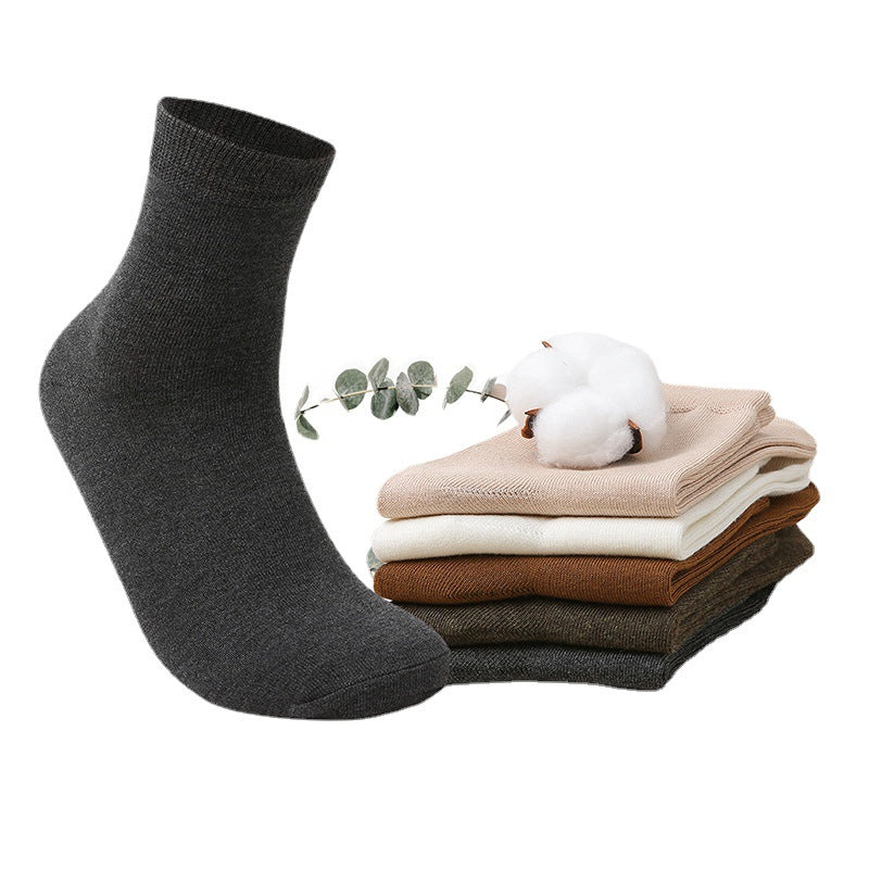 Men's Solid Color Formal Socks