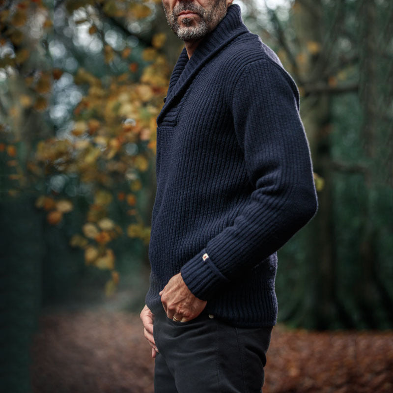 Men's Shawl Collar Pullover Sweater