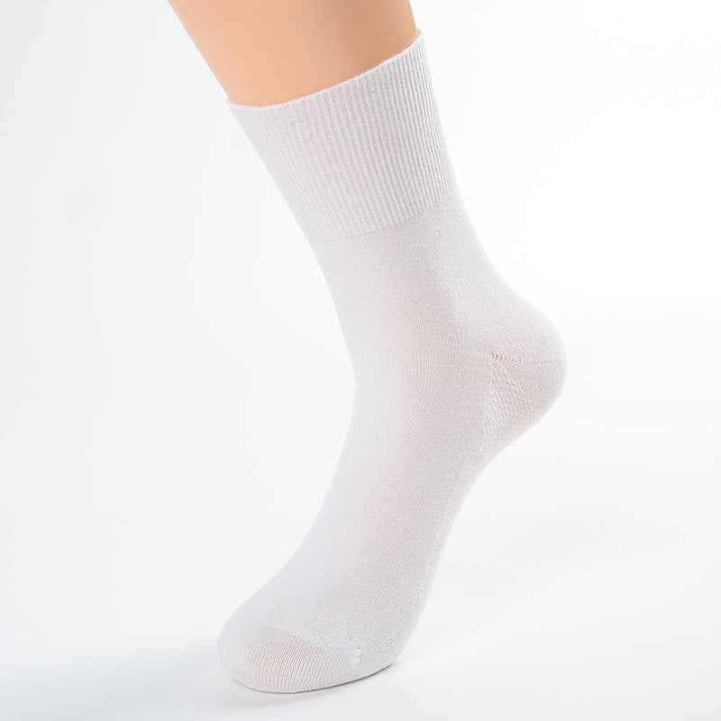 Men's Solid Color Cotton Socks