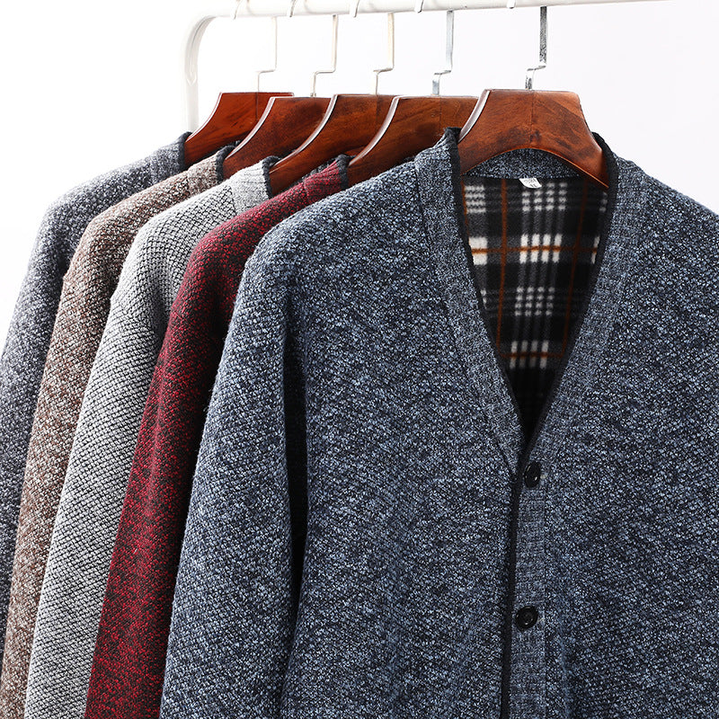 Men's Fleece Lined Cardigan