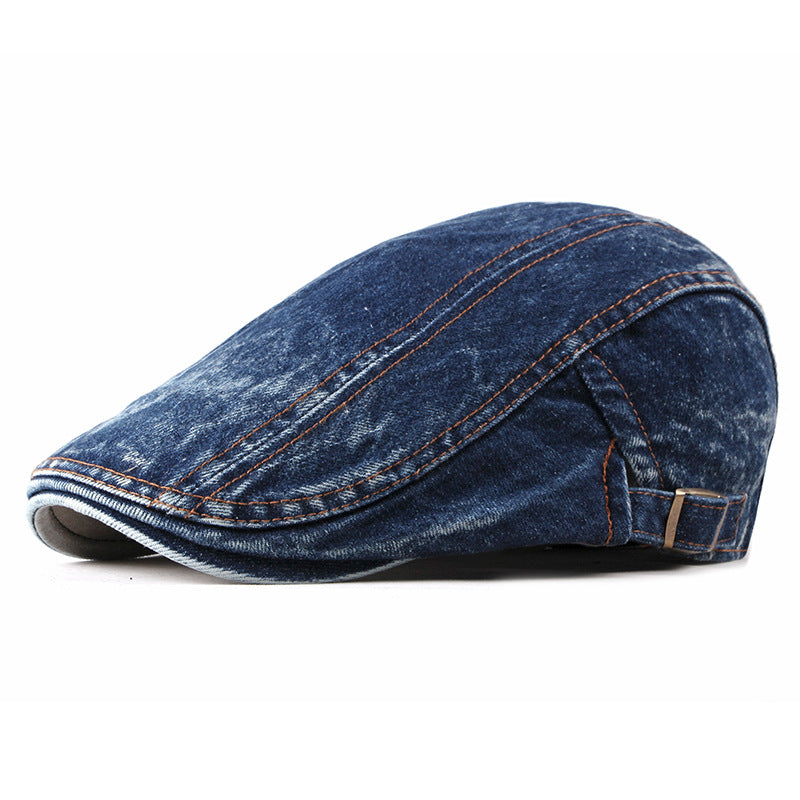 Men's Washed Denim Beret