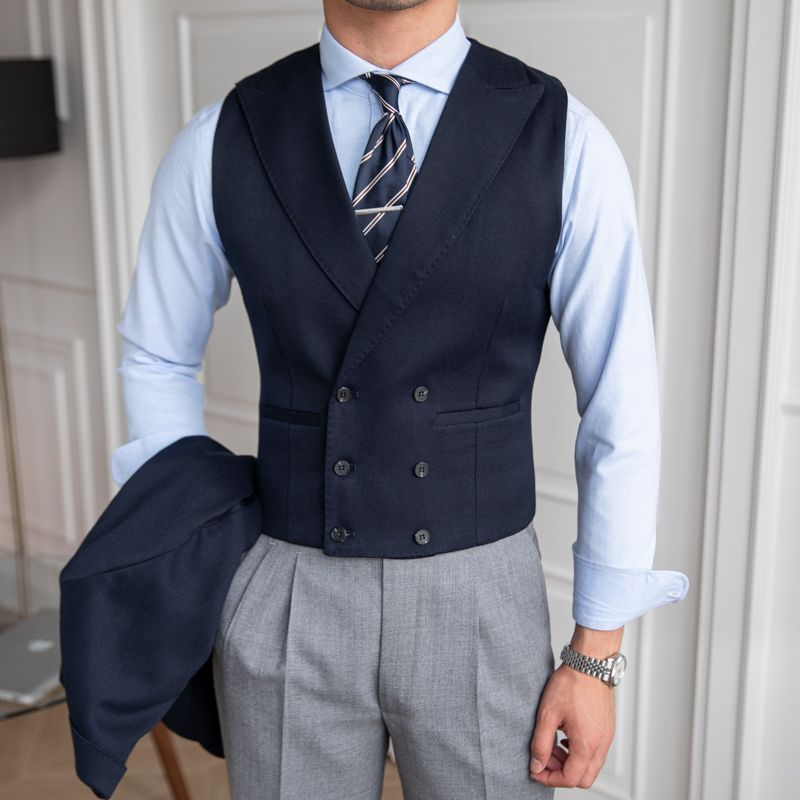 Men's Double Breasted Slim Fit Vest