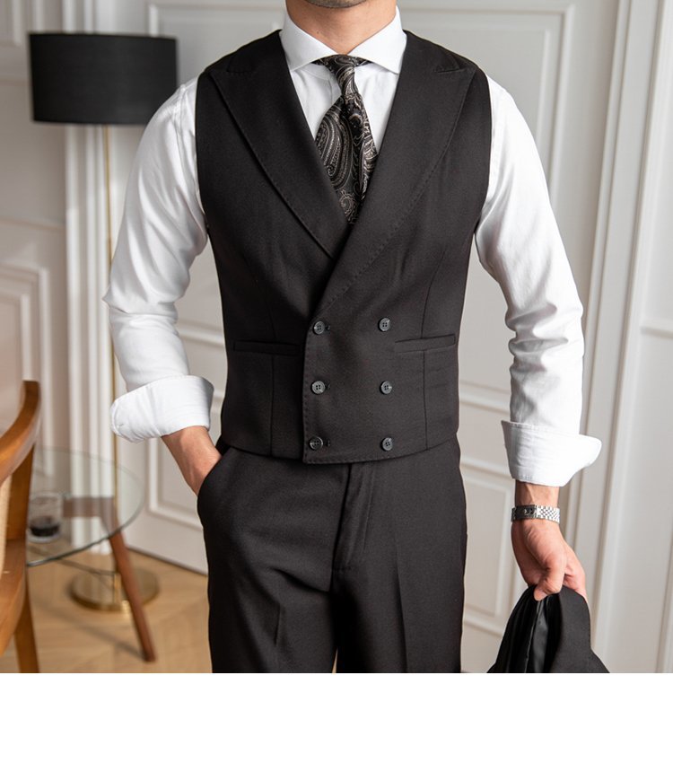 Men's Double Breasted Slim Fit Vest