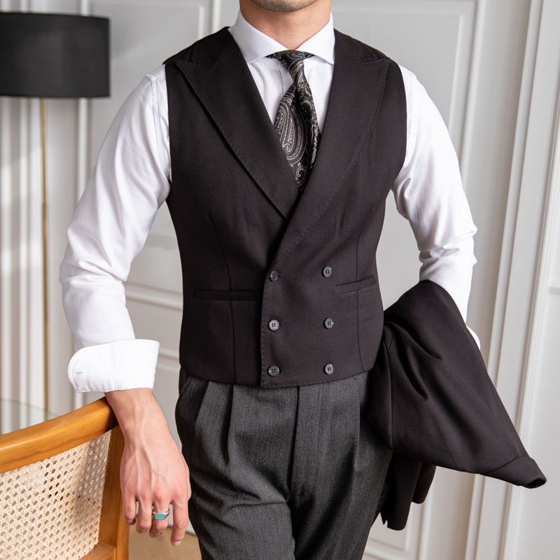 Men's Double Breasted Slim Fit Vest