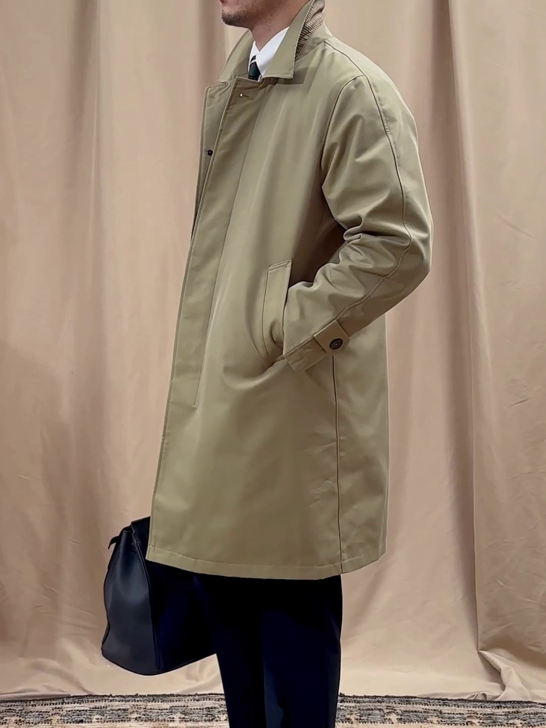 Men's Single Breasted Trenchcoat