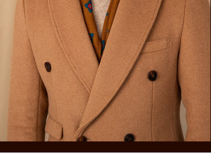 Men's Wool Double Breasted Trenchcoat
