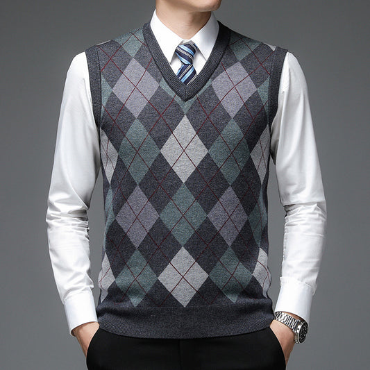 Men's Patterned Sweater Vest