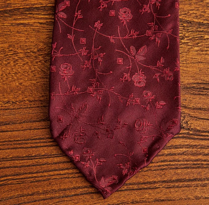 Three-Fold Roll Wool Handmade Silk Tie