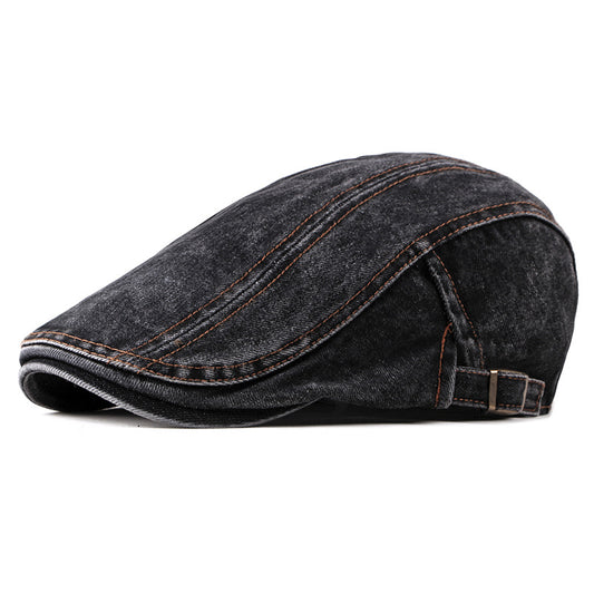 Men's Washed Denim Beret