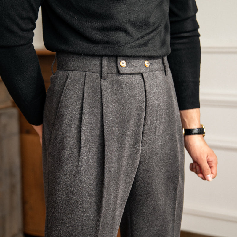 Men's Casual High Waist Trousers