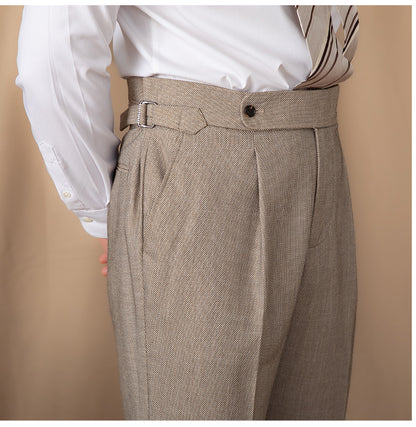 Men's High-Waisted Trousers