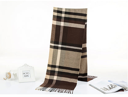 Men's Plaid Warm Scarf