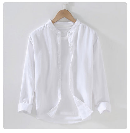 Men's Linen Button-Up Shirt