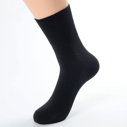 Men's Solid Color Cotton Socks