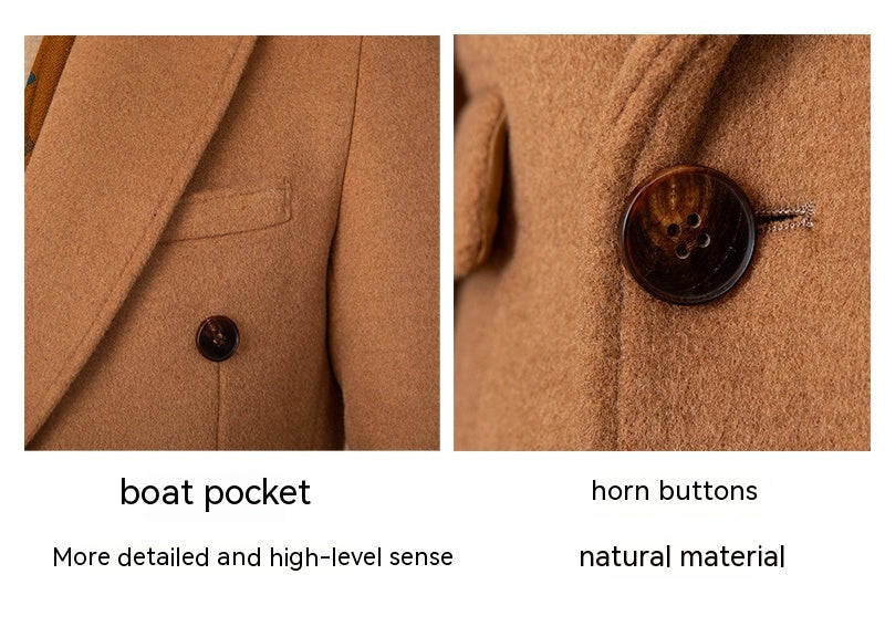 Men's Wool Double Breasted Trenchcoat