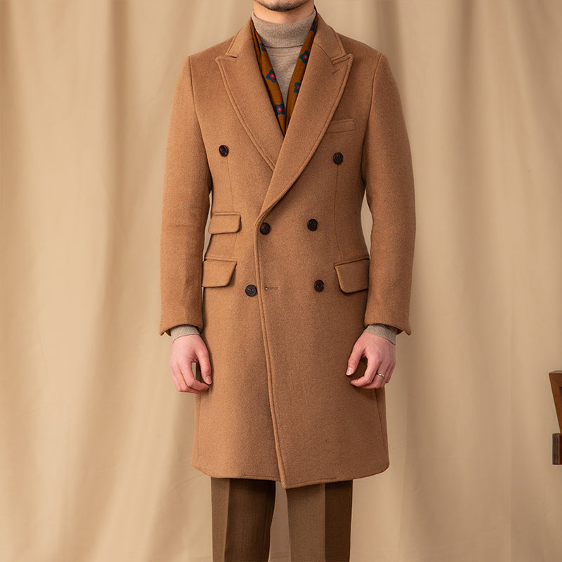 Men's Wool Double Breasted Trenchcoat