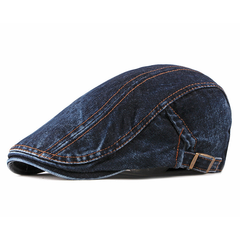 Men's Washed Denim Beret