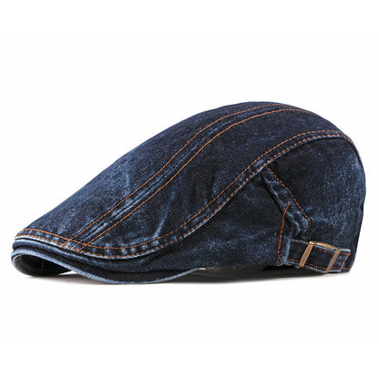 Men's Washed Denim Beret