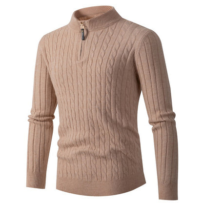 Men's Thick Twist 1/4 Zip Sweater