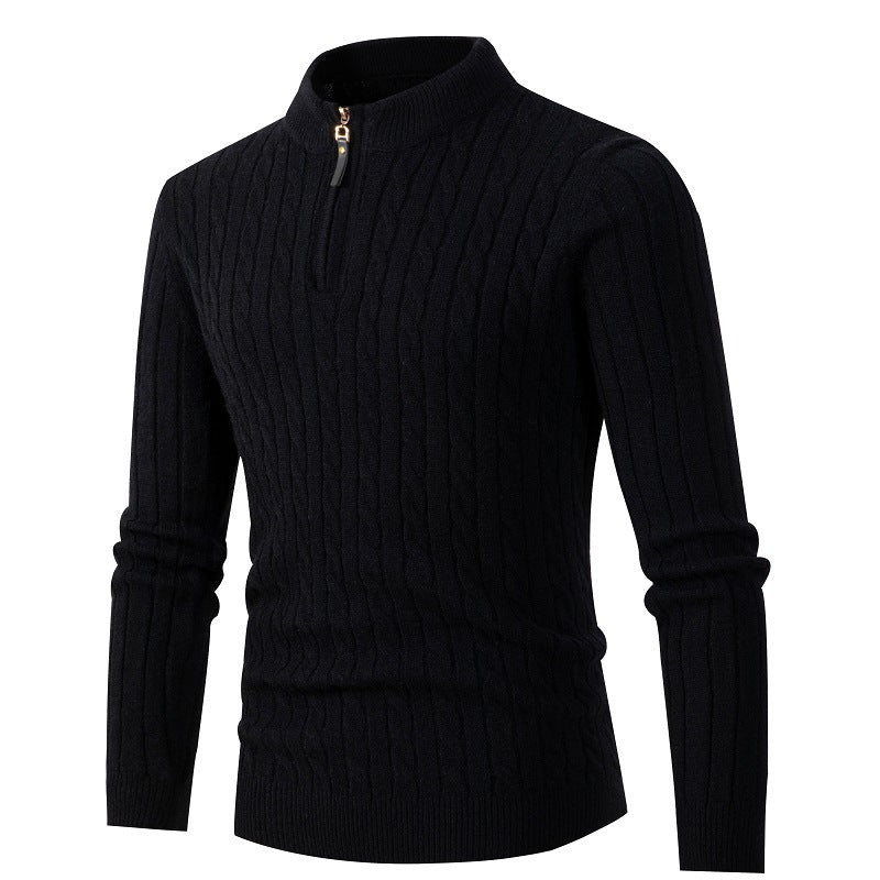 Men's Thick Twist 1/4 Zip Sweater