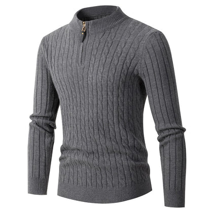 Men's Thick Twist 1/4 Zip Sweater