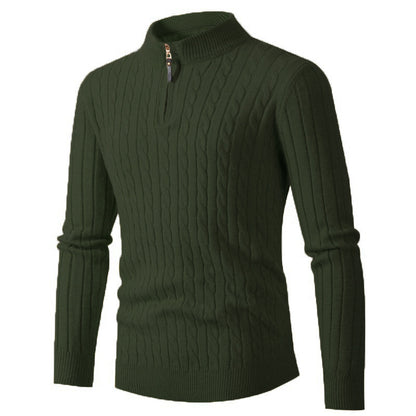 Men's Thick Twist 1/4 Zip Sweater