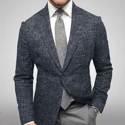 Men's Plaid Single Breasted Suit Blazer