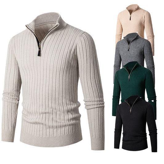 Men's Quarter-Zip Semi Formal Sweater