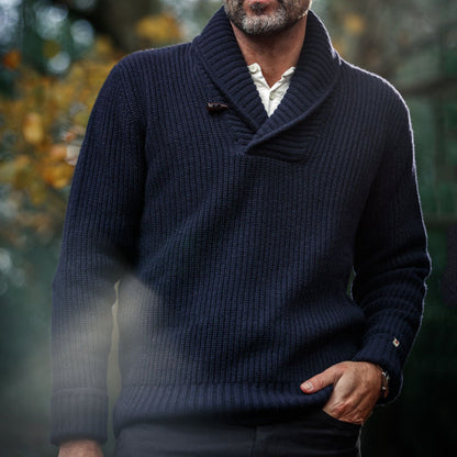 Men's Shawl Collar Pullover Sweater