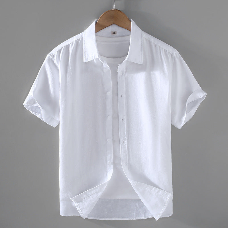 Men's Linen Button-Up Shirt
