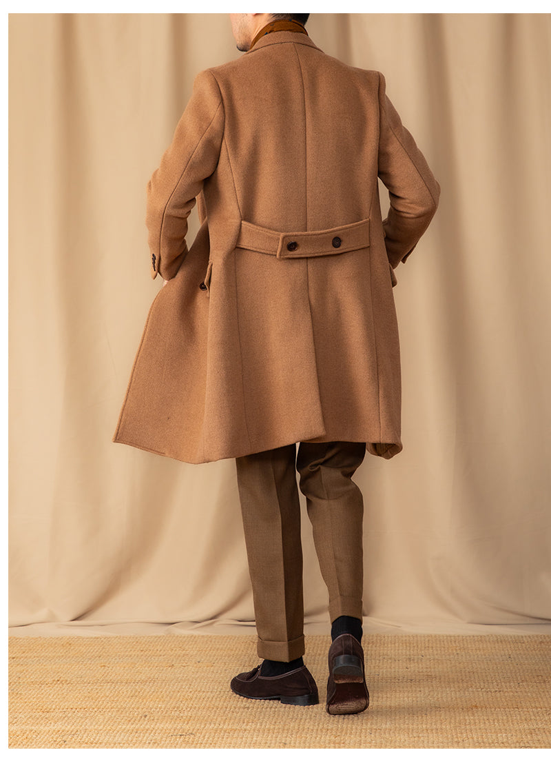 Men's Wool Double Breasted Trenchcoat
