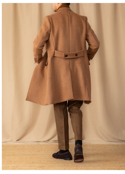 Men's Wool Double Breasted Trenchcoat