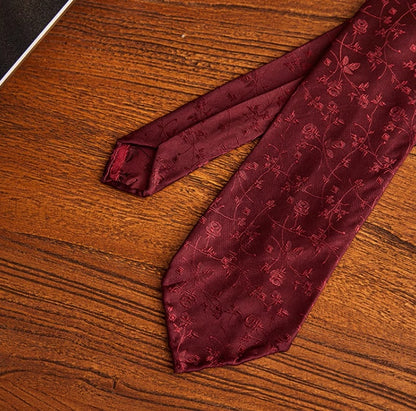 Three-Fold Roll Wool Handmade Silk Tie