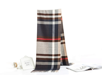 Men's Plaid Warm Scarf