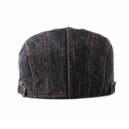 Men's Washed Denim Beret