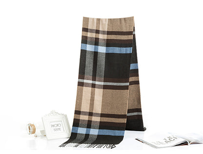 Men's Plaid Warm Scarf