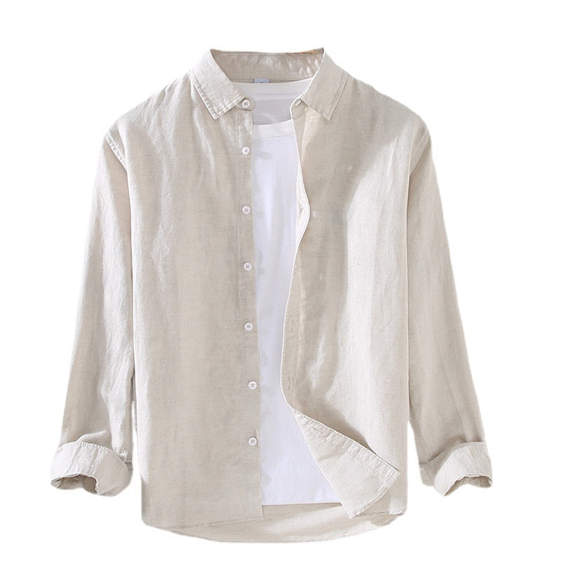 Men's Linen Button-Up Shirt