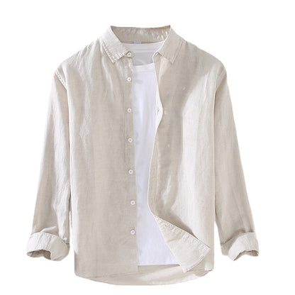 Men's Linen Button-Up Shirt